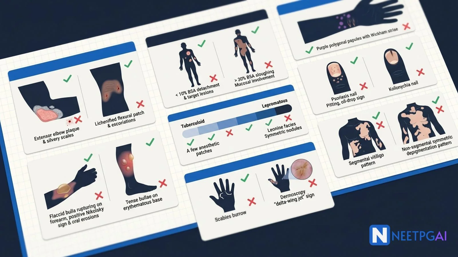 14 Common Mistakes in Dermatology for NEET PG — And How to Avoid Them