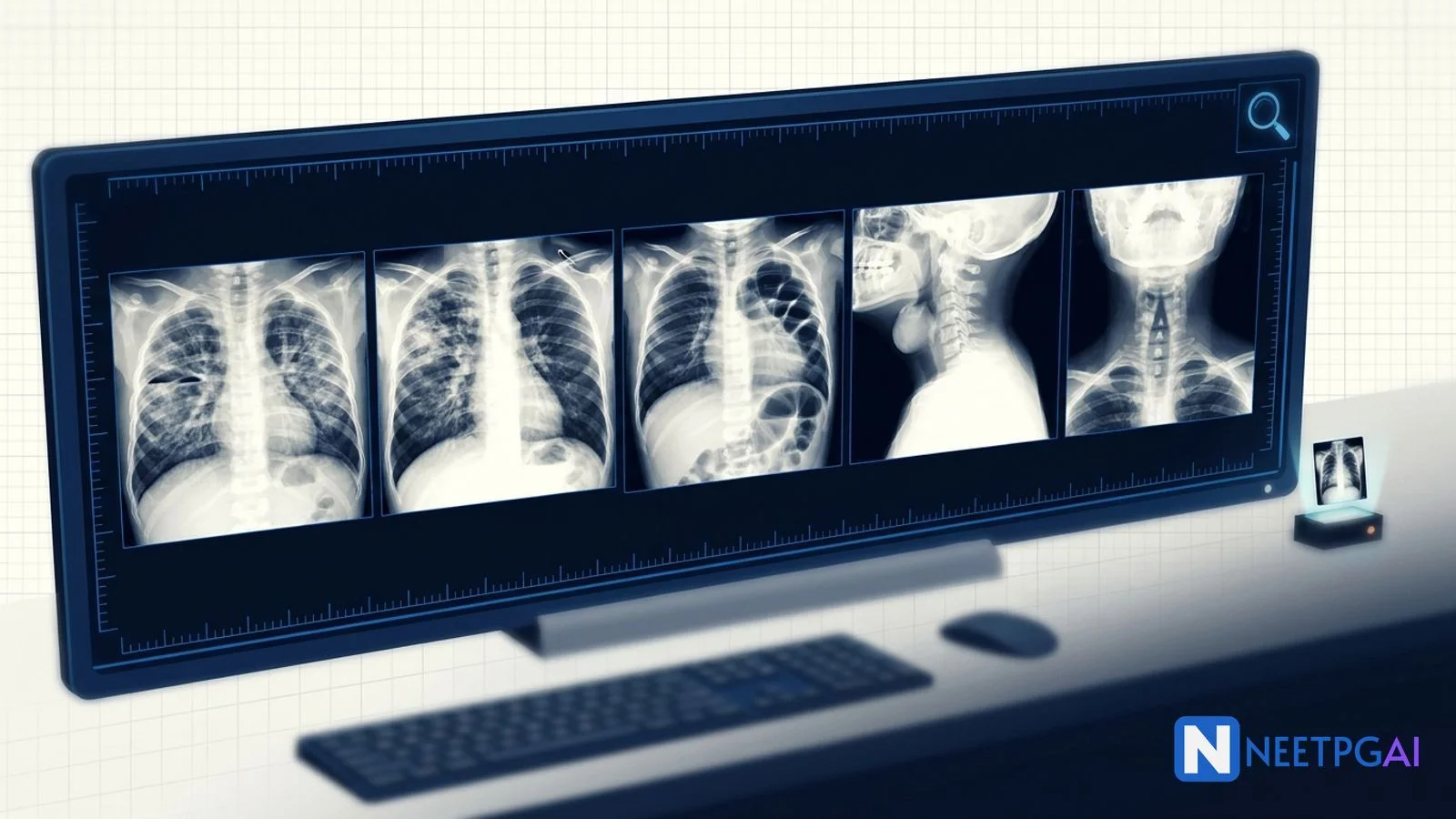 Image MCQ: Pediatric X-Ray Findings for NEET PG (Hyaline Membrane Disease, Meconium Aspiration, Congenital Diaphragmatic Hernia, Epiglottitis, Croup)