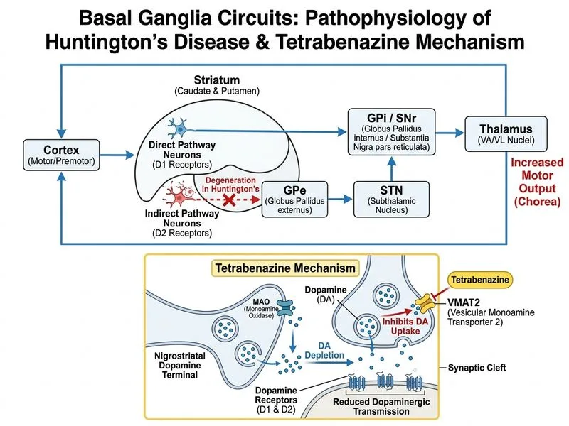 Basal Ganglia Circuits diagram