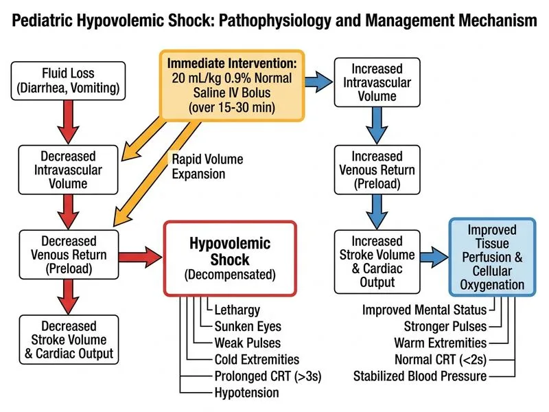 Pediatric Shock Management diagram