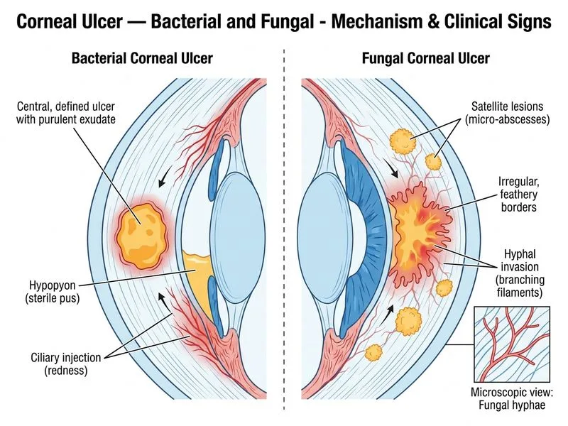 Corneal Ulcer — Bacterial and Fungal diagram