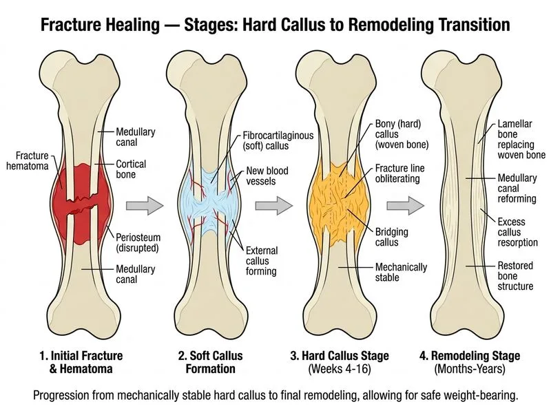 Fracture Healing — Stages diagram