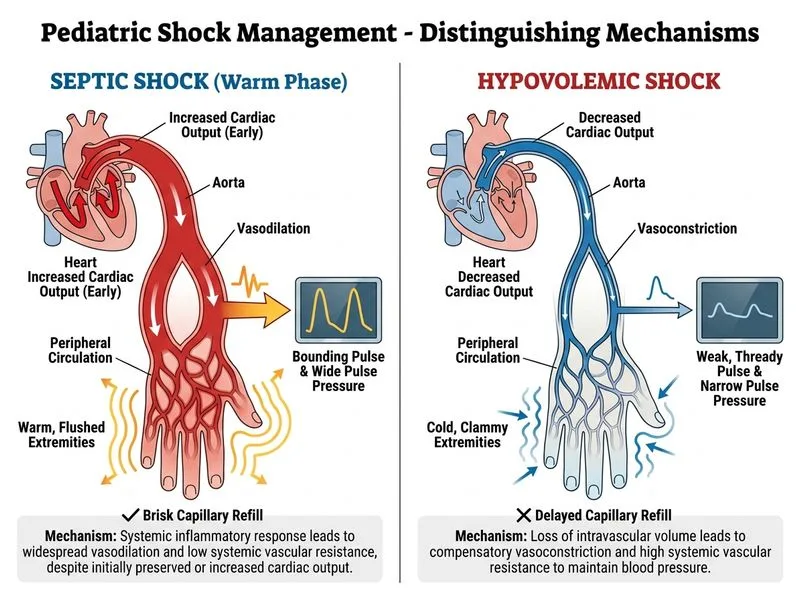 Pediatric Shock Management diagram