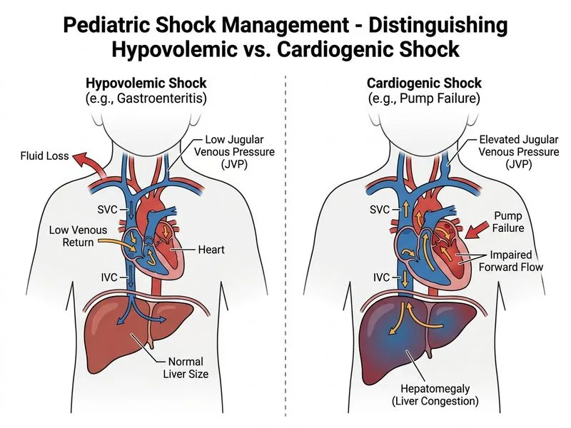 Pediatric Shock Management diagram
