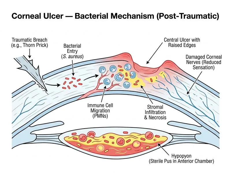 Corneal Ulcer — Bacterial and Fungal diagram