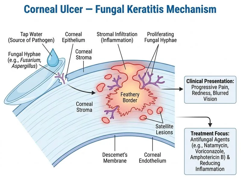 Corneal Ulcer — Bacterial and Fungal diagram
