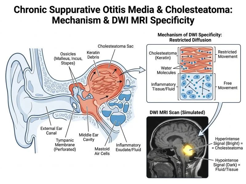 Chronic Suppurative Otitis Media diagram