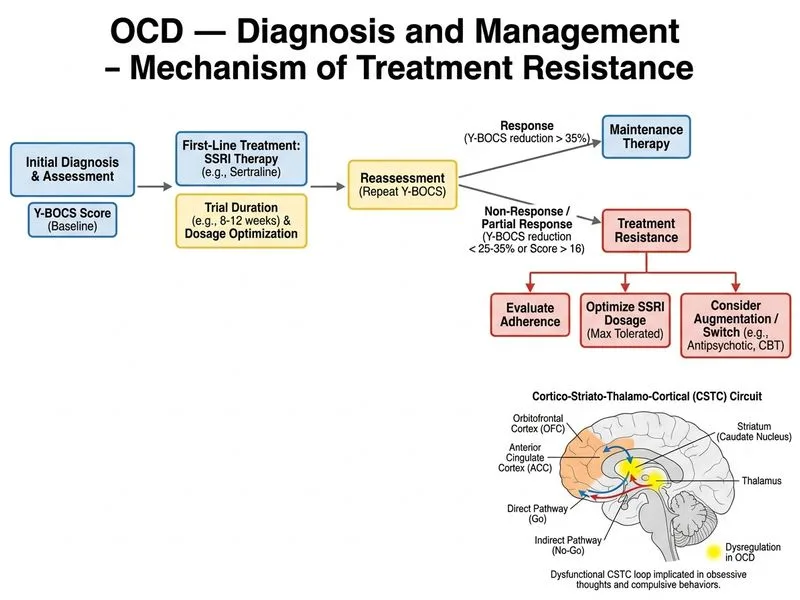 OCD — Diagnosis and Management diagram