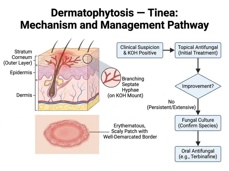 Dermatophytosis — Tinea diagram