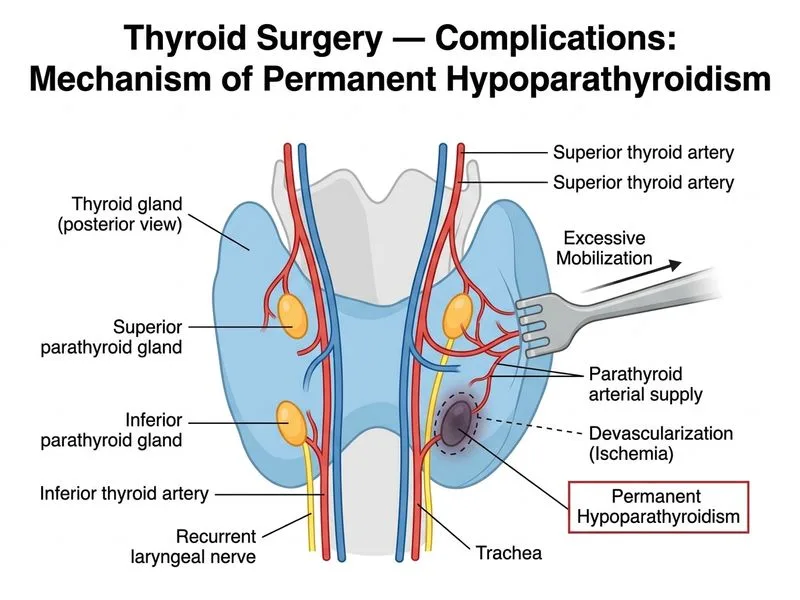 Thyroid Surgery — Indications and Complications diagram