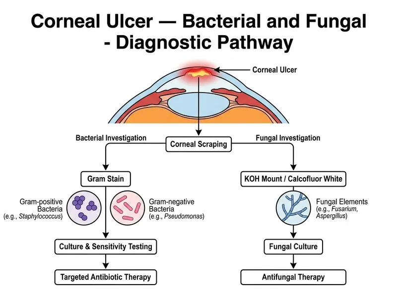 Corneal Ulcer — Bacterial and Fungal diagram