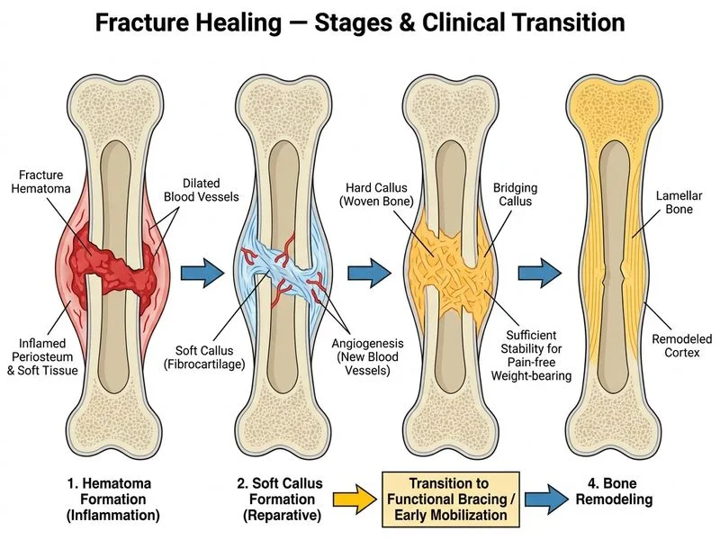 Fracture Healing — Stages diagram
