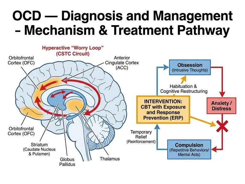 OCD — Diagnosis and Management diagram
