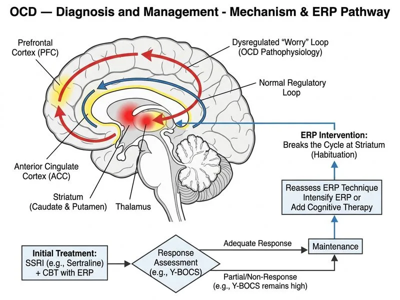 OCD — Diagnosis and Management diagram