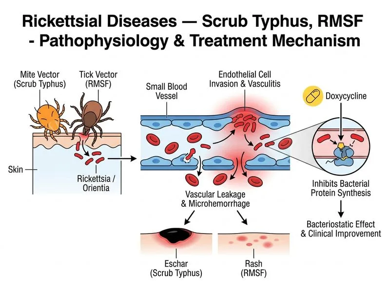 Rickettsial Diseases — Scrub Typhus, RMSF diagram
