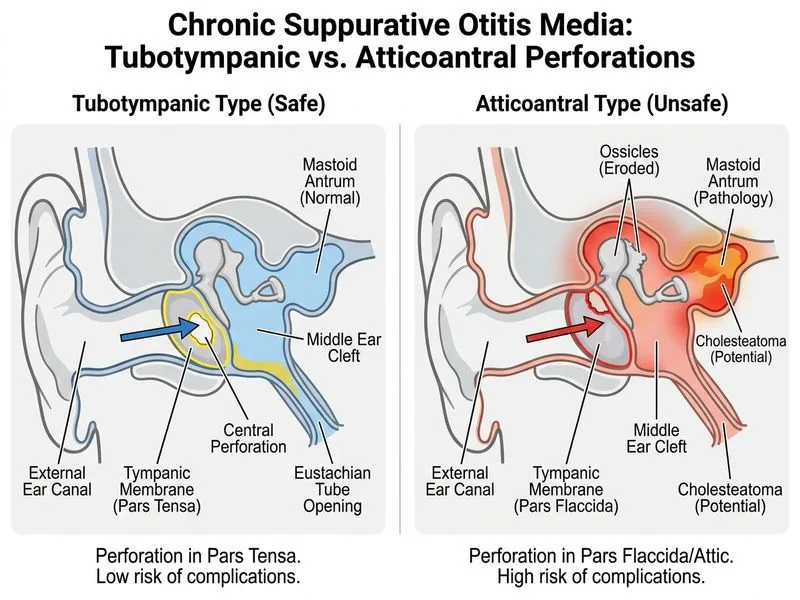 Chronic Suppurative Otitis Media diagram