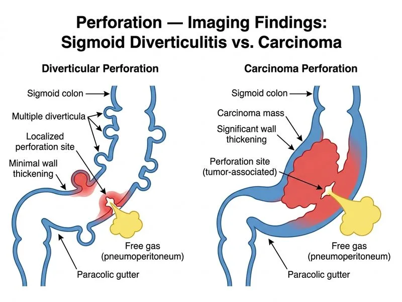 Perforation — Imaging Findings diagram