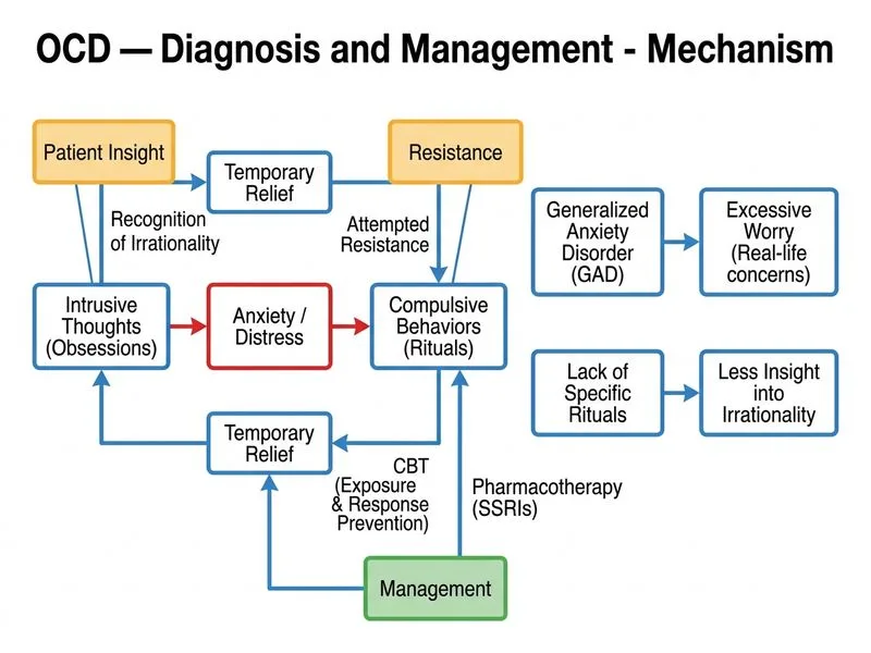 OCD — Diagnosis and Management diagram