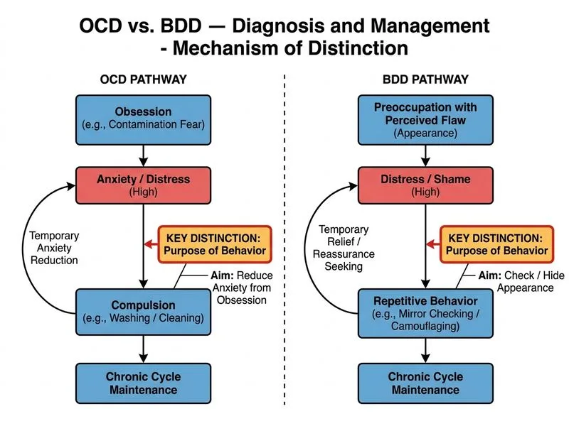 OCD — Diagnosis and Management diagram