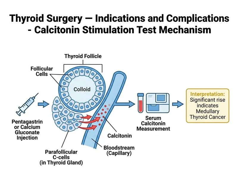 Thyroid Surgery — Indications and Complications diagram