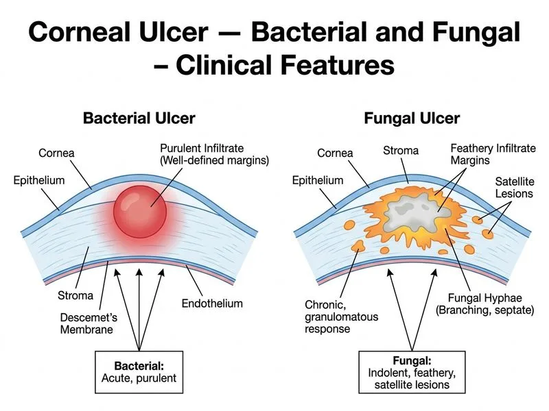 Corneal Ulcer — Bacterial and Fungal diagram