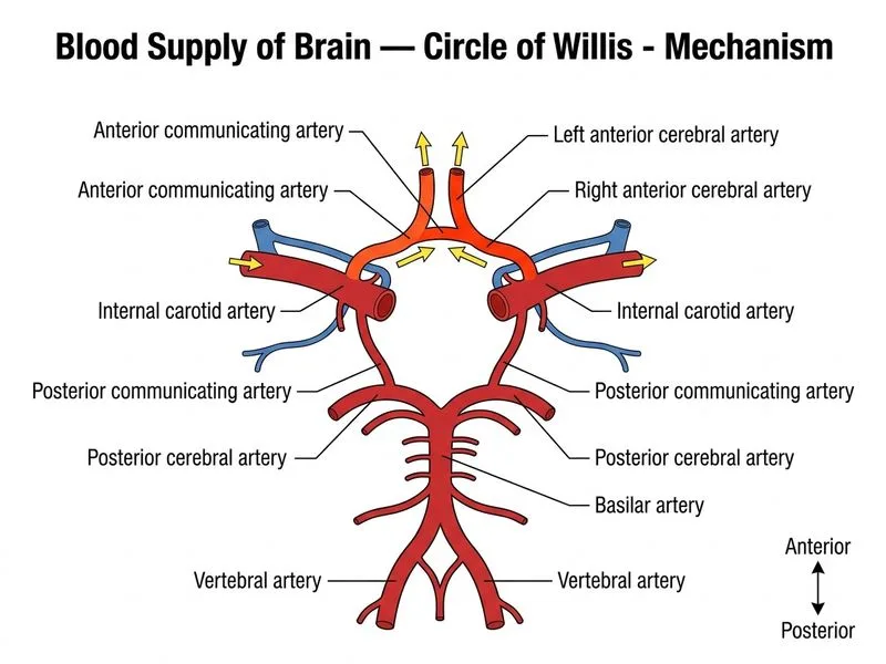Blood Supply of Brain — Circle of Willis diagram