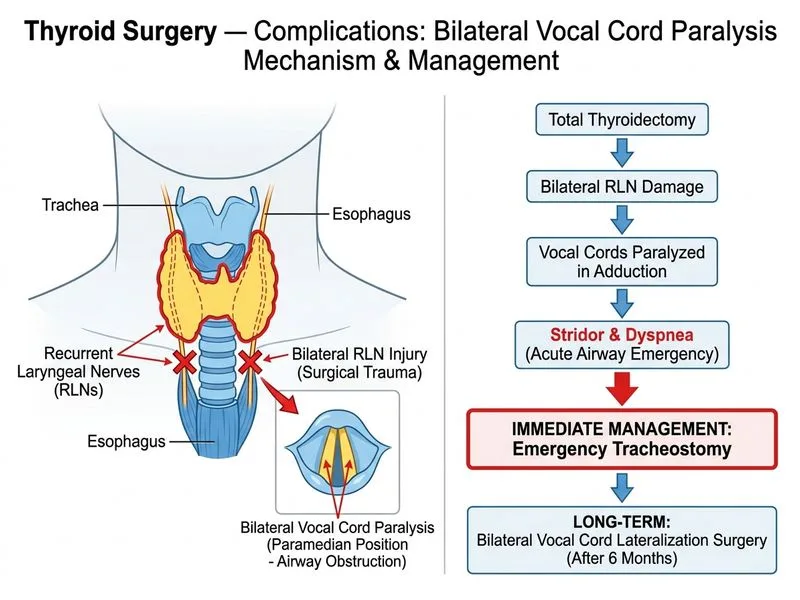 Thyroid Surgery — Indications and Complications diagram
