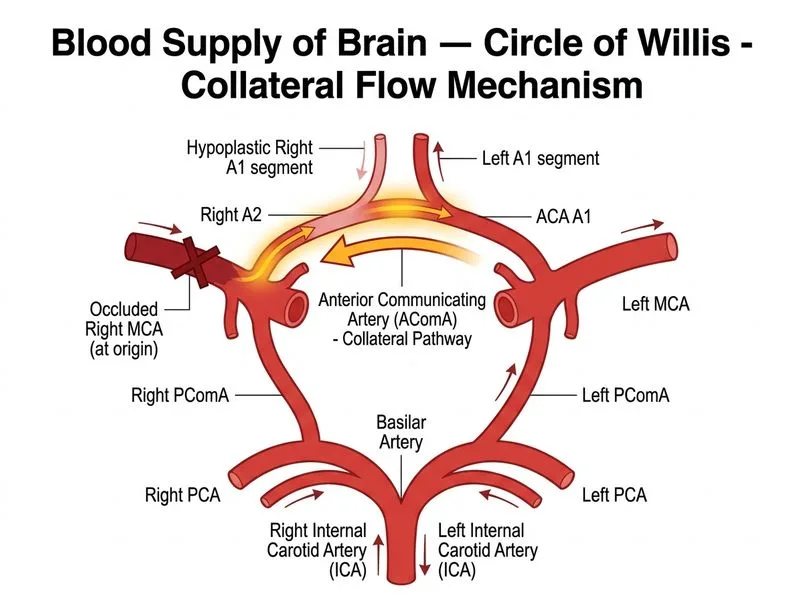 Blood Supply of Brain — Circle of Willis diagram