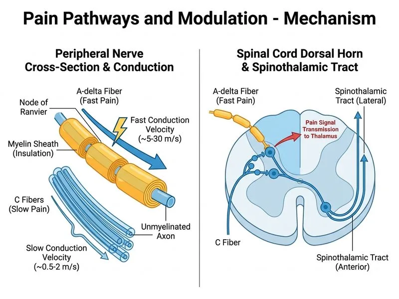 Pain Pathways and Modulation diagram