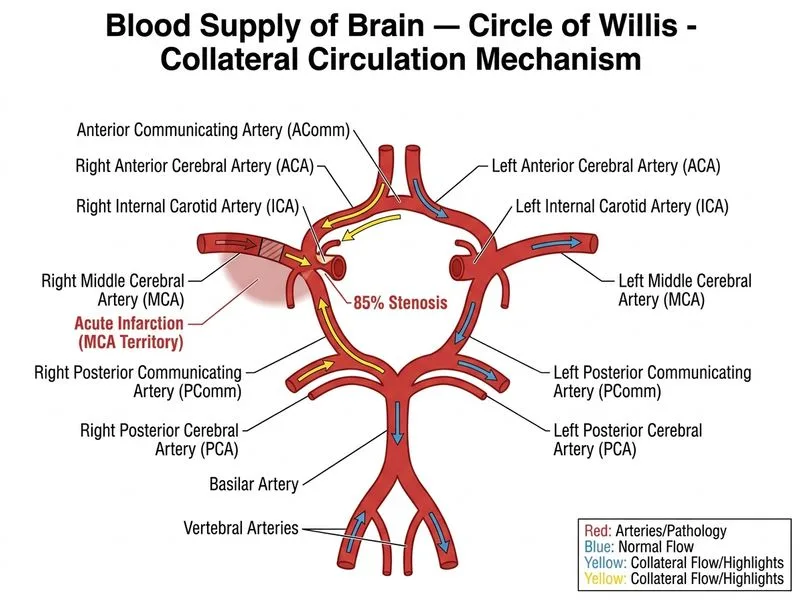 Blood Supply of Brain — Circle of Willis diagram