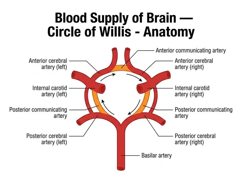Blood Supply of Brain — Circle of Willis diagram