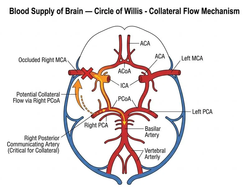Blood Supply of Brain — Circle of Willis diagram