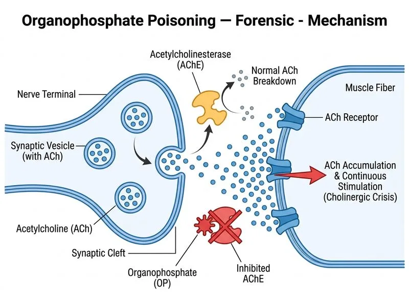 Organophosphate Poisoning — Forensic diagram