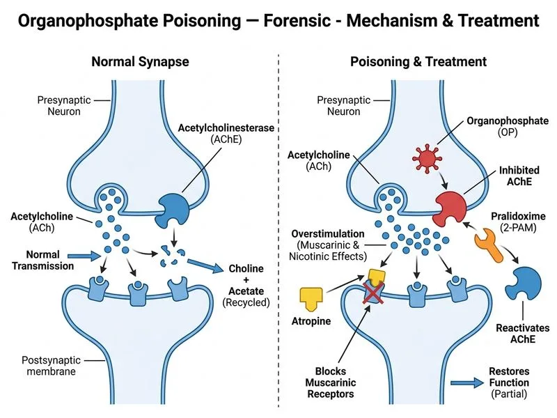 Organophosphate Poisoning — Forensic diagram
