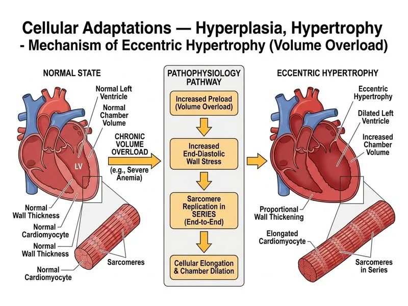 Cellular Adaptations — Hyperplasia, Hypertrophy diagram