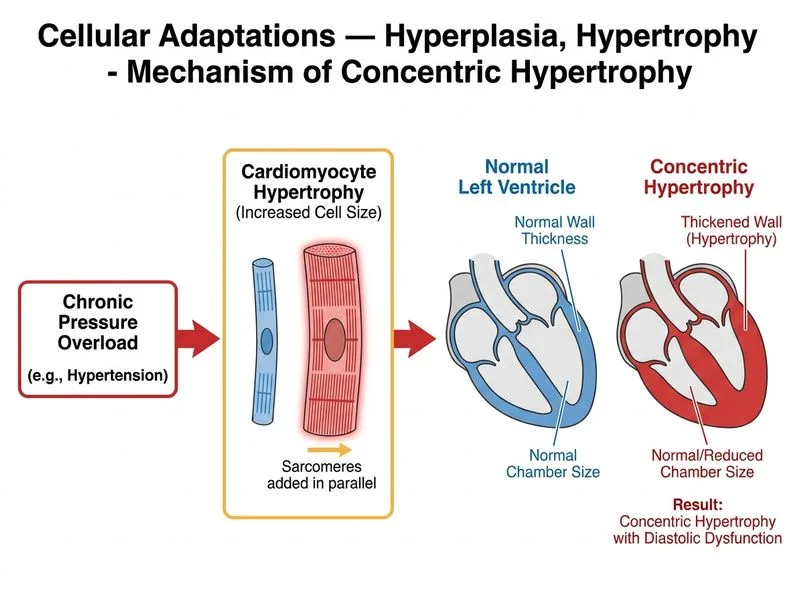 Cellular Adaptations — Hyperplasia, Hypertrophy diagram
