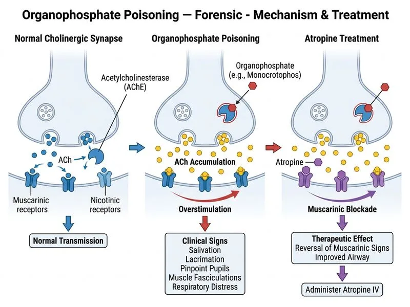 Organophosphate Poisoning — Forensic diagram