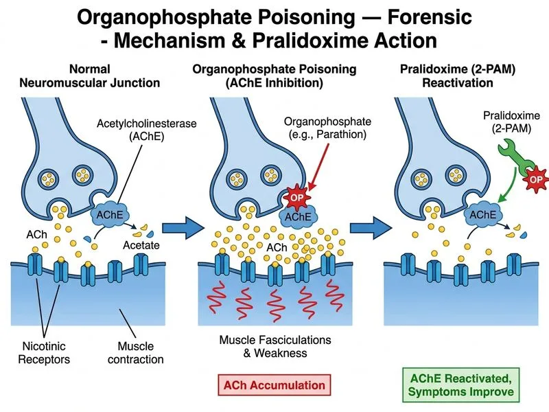 Organophosphate Poisoning — Forensic diagram