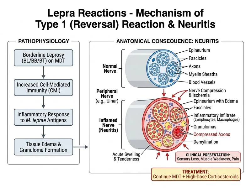 Lepra Reactions diagram