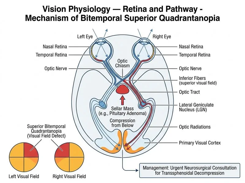 Vision Physiology — Retina and Pathway diagram