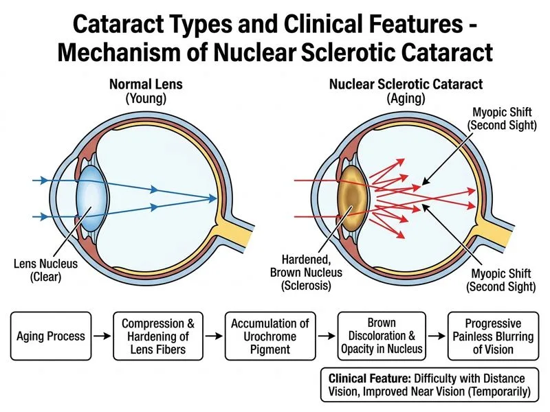 Cataract Types and Clinical Features diagram