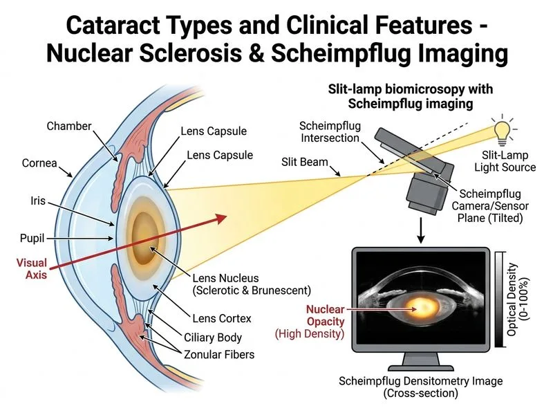 Cataract Types and Clinical Features diagram