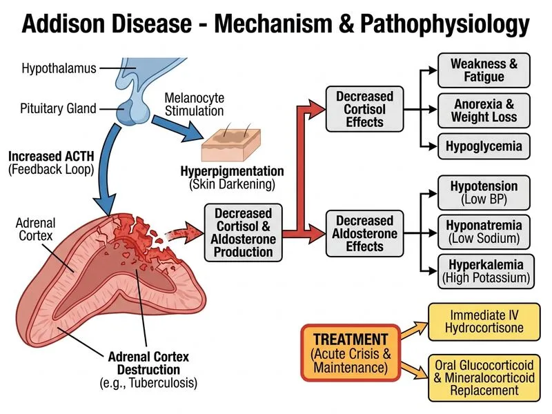 Addison Disease diagram