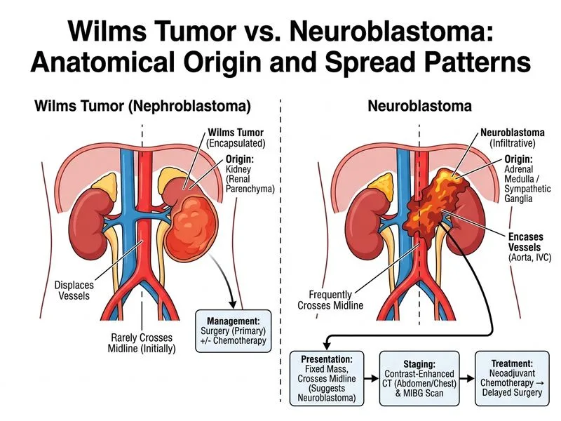 Wilms Tumor and Neuroblastoma diagram