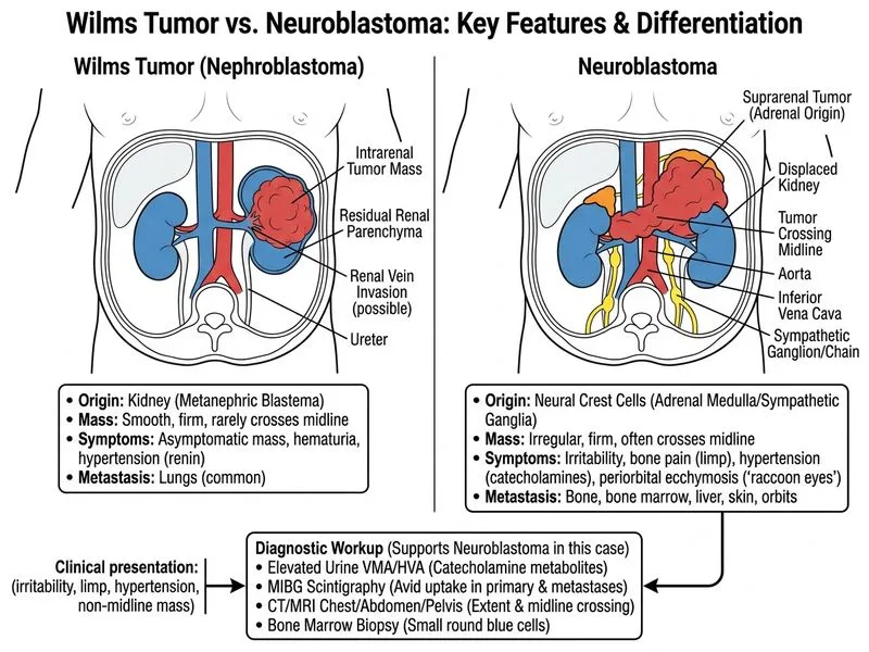 Wilms Tumor and Neuroblastoma diagram