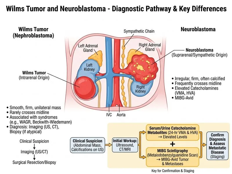 Wilms Tumor and Neuroblastoma diagram