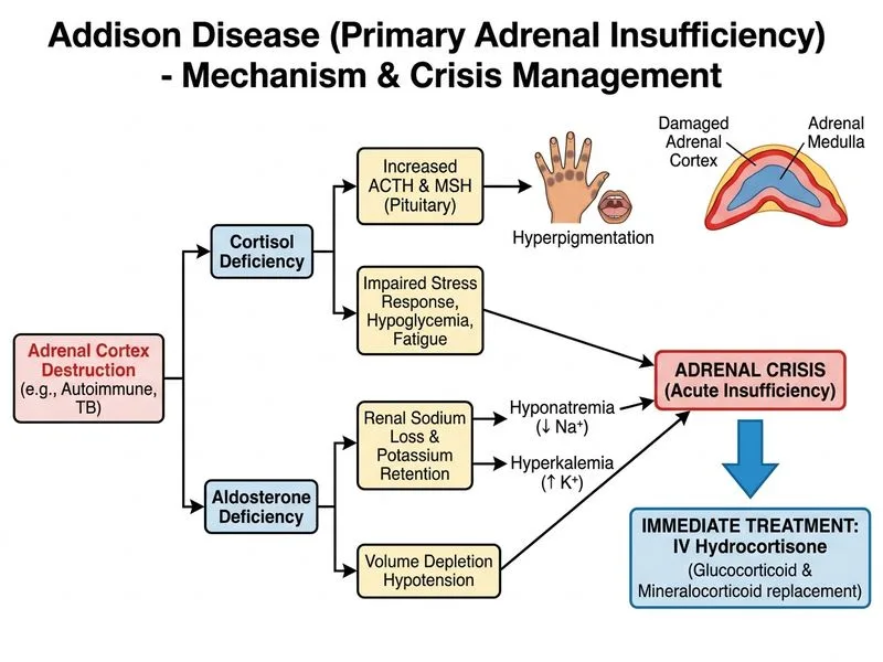 Addison Disease diagram