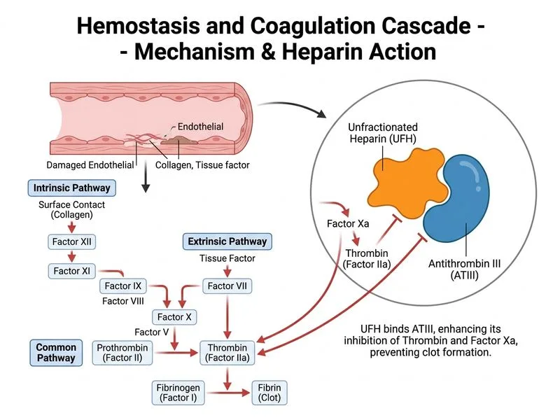 Hemostasis and Coagulation Cascade diagram