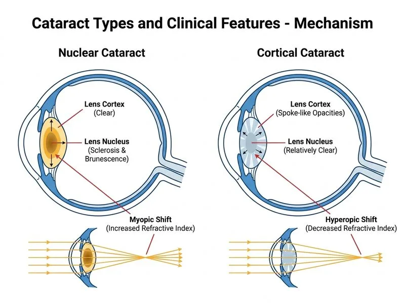 Cataract Types and Clinical Features diagram