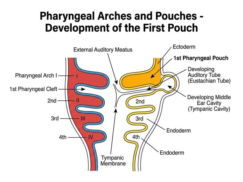 Pharyngeal Arches and Pouches diagram